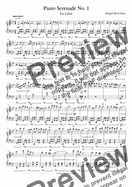 page one of Piano Serenade No. 1