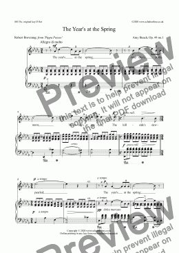 page one of The Year's at the Spring, Op. 44 no.1