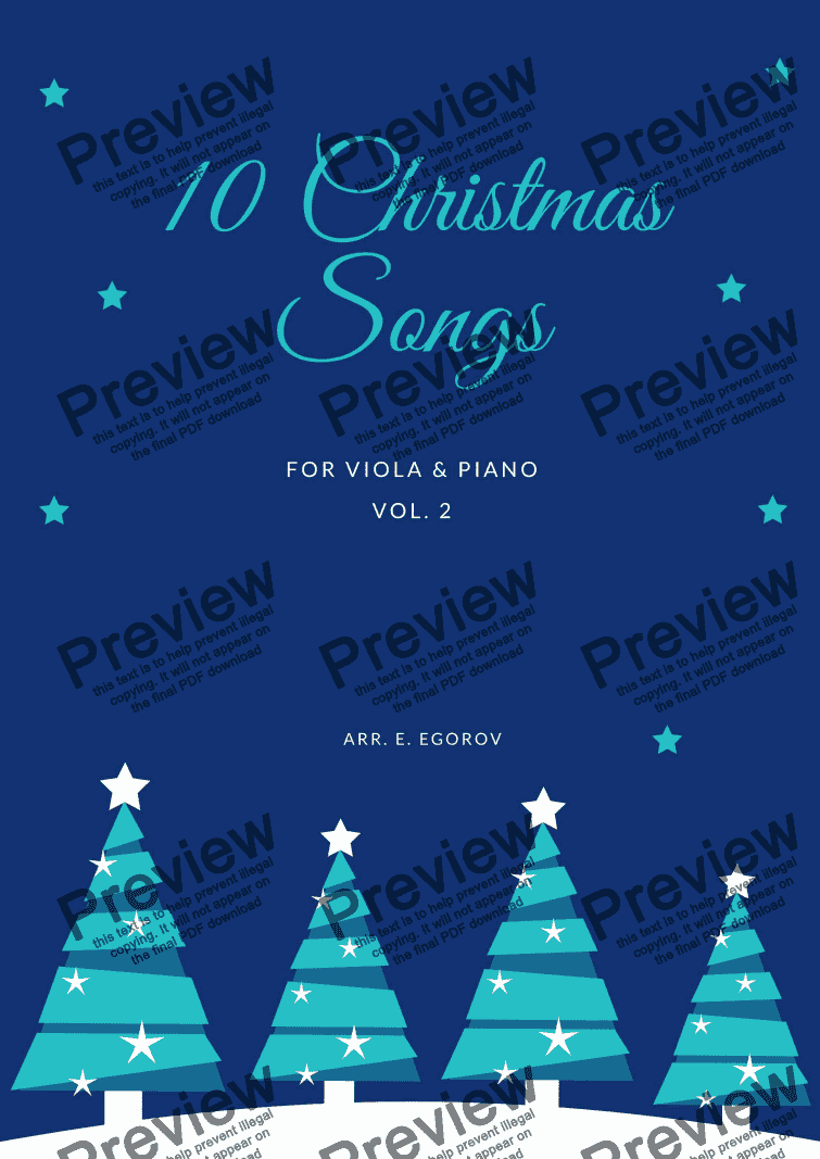 10 Christmas Songs For Viola &amp; Piano Vol. 2 - Download Sheet Music PDF