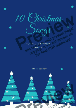 page one of 10 Christmas Songs For Flute & Piano Vol. 2