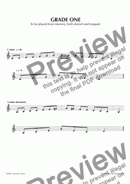 page one of ABRSM Horn Grade 1 (harmonic)