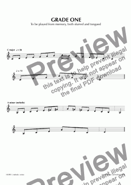page one of ABRSM Horn Grade 1 (melodic)