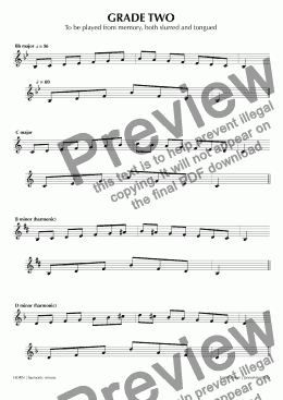 page one of ABRSM Horn Grade 2 (harmonic)
