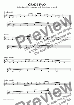 page one of ABRSM Horn Grade 2 (melodic)