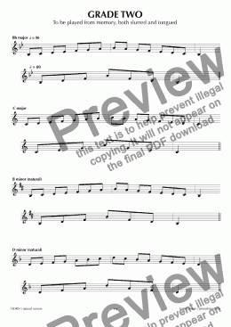 page one of ABRSM Horn Grade 2 (natural)