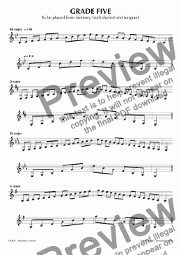 page one of ABRSM Horn Grade 5 (harmonic)