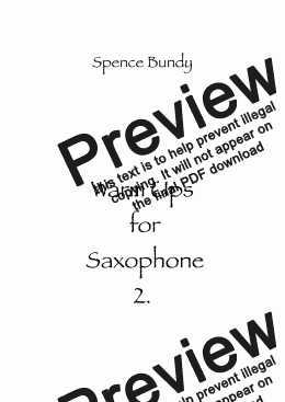 page one of Warm Ups for Saxophone 2.