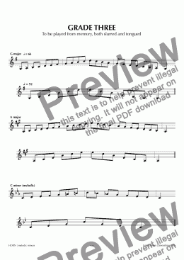 page one of ABRSM Horn Grade 3 (melodic)