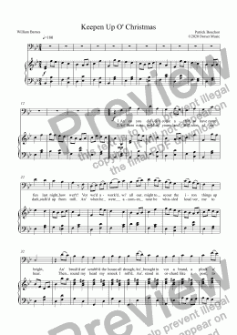 page one of Keepen Up O' Christmas for Baritone Voice and Piano