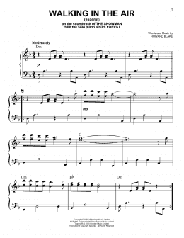 page one of Walking In The Air (Easy Piano)