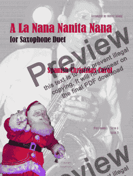 page one of A la Nanita Nana_Sax_2 - Stimmen