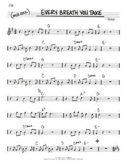 page one of Every Breath You Take (Real Book – Melody & Chords)