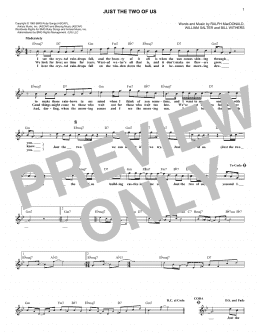 page one of Just The Two Of Us (Lead Sheet / Fake Book)