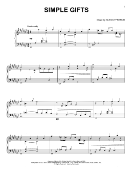 page one of Simple Gifts (Piano Solo)