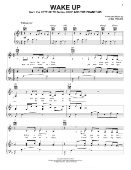 page one of Wake Up (from Julie and the Phantoms) (Piano, Vocal & Guitar Chords (Right-Hand Melody))