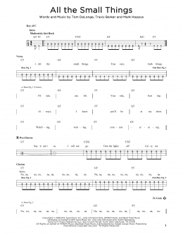 page one of All The Small Things (Easy Bass Tab)