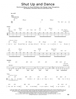 page one of Shut Up And Dance (Easy Bass Tab)