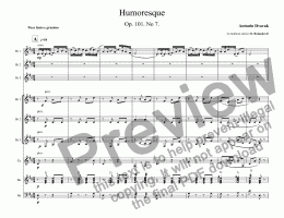 page one of Humoreska Op. 101. No 7.