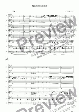 page one of Farewell Song  ( Pjesma rastanka)