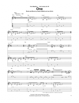 page one of One (Guitar Tab)