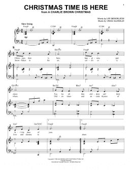 page one of Christmas Time Is Here [Jazz Version] (arr. Brent Edstrom) (Piano & Vocal)