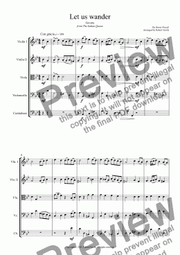 page one of Let us wander (for String Orchestra)