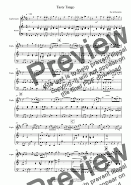 page one of Tasty Tango for Euphonium and Piano