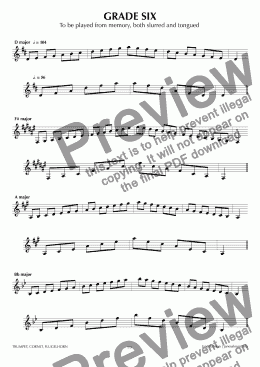 page one of ABRSM Trumpet Grade 6