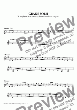 page one of ABRSM Trumpet Grade 4 (melodic)