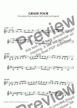 page one of ABRSM Trumpet Grade 4 (harmonic)
