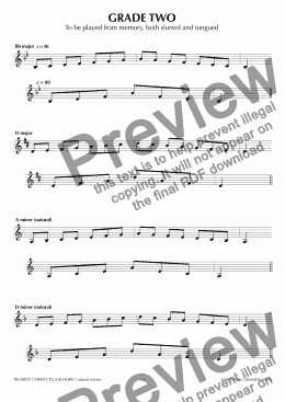 page one of ABRSM Trumpet Grade 2 (natural)