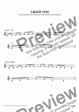 page one of ABRSM Trumpet Grade 1 (natural)