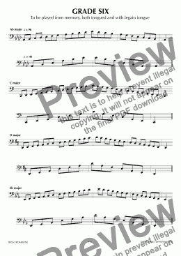 page one of ABRSM Bass Trombone Grade 6
