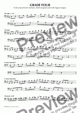 page one of ABRSM Trombone Grade 4 (harmonic)