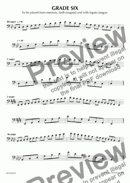 page one of ABRSM Trombone Grade 6