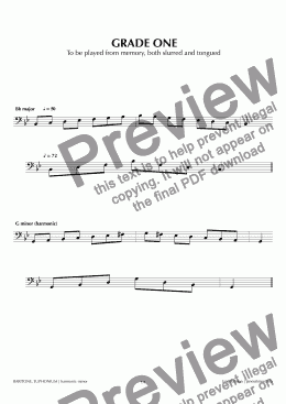 page one of ABRSM Euphonium Grade 1 (harmonic)