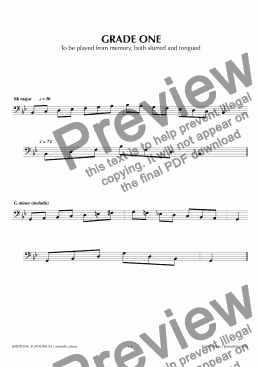 page one of ABRSM Euphonium Grade 1 (melodic)