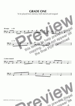 page one of ABRSM Euphonium Grade 1 (natural)