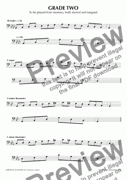 page one of ABRSM Euphonium Grade 2 (harmonic)