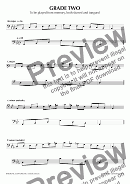 page one of ABRSM Euphonium Grade 2 (melodic)
