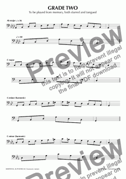 page one of ABRSM Euphonium Grade 2 (natural)