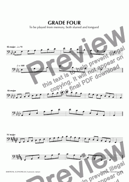 page one of ABRSM Euphonium Grade 4 (harmonic)