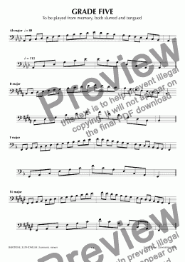 page one of ABRSM Euphonium Grade 5 (harmonic)