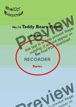 page one of CLASSICS FOR RECORDER SERIES No.14 The Teddy Bears Picnic for Descant Recorder and Piano