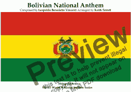 page one of Bolivian National Anthem for String Orchestra