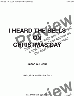 page one of I Heard the Bells on Christmas Day 