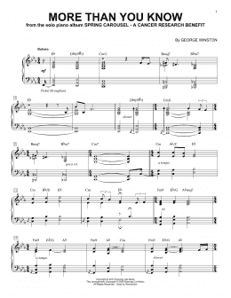 page one of More Than You Know (Piano Solo)