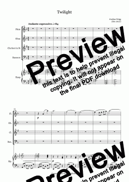 page one of Twilight - Score and parts