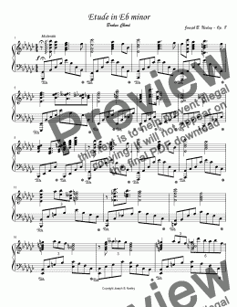 page one of Etude in Eb minor