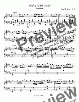 page one of Waltz in Db Major